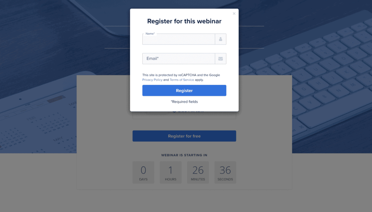 WebinarNinja Secure Sign Up