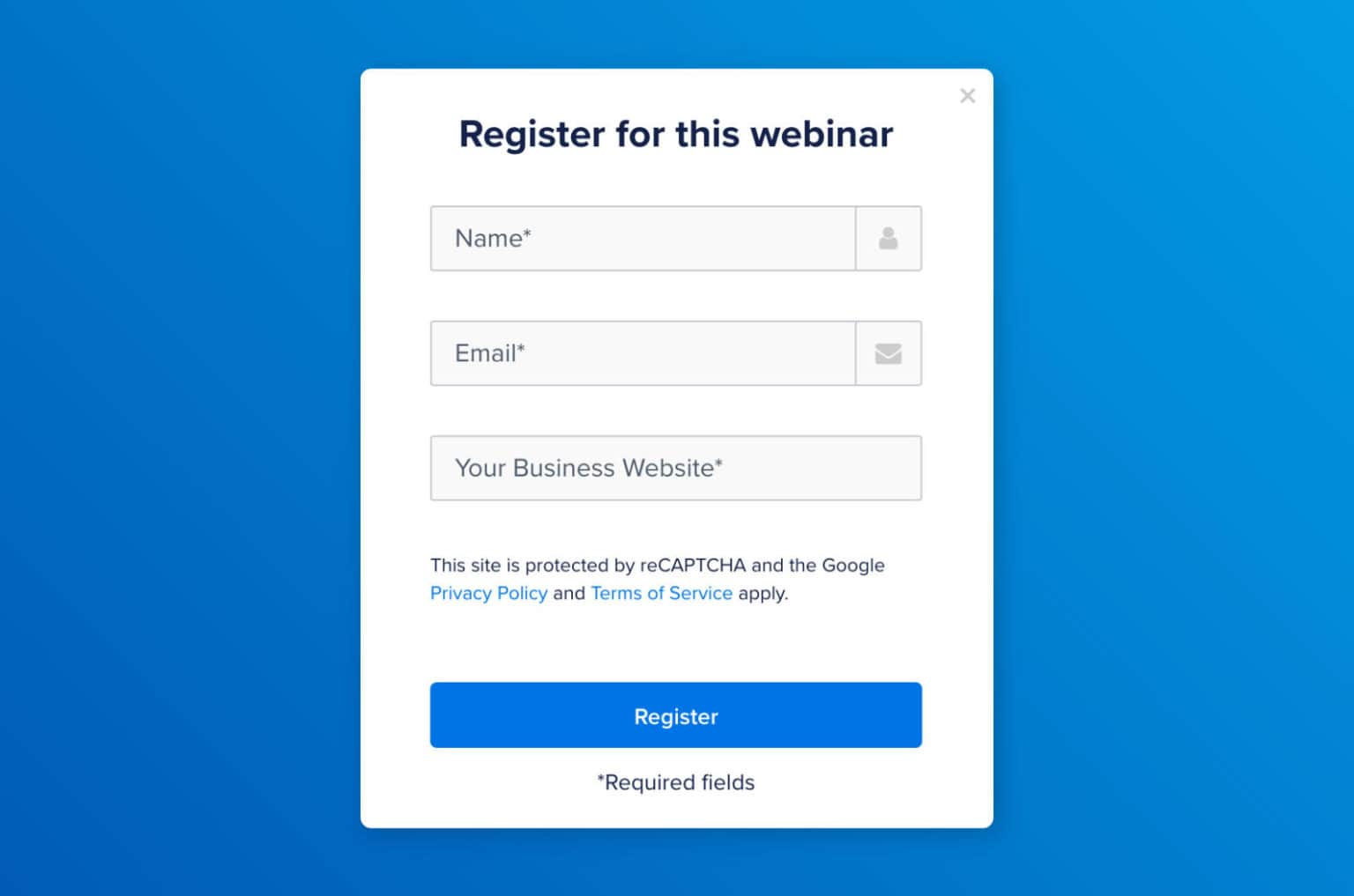 form for contact information